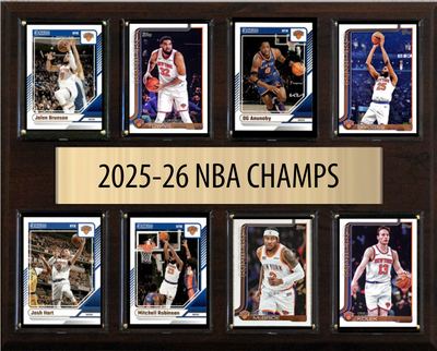 Jalen Brunson New York Knicks 2025-26 NBA Champions 8-Card Premium Fan Cave Plaque
