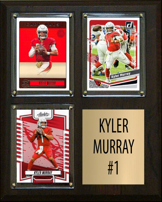 Kyler Murray 3 Card Plaque Donruss Fleer Topps 2023 2024 Arizona Cardinals