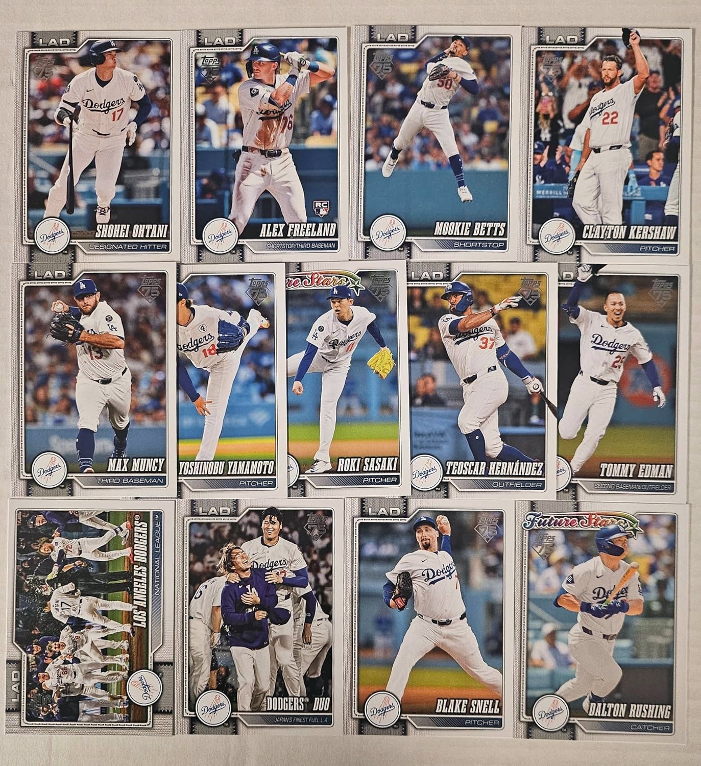 2026 Topps Series 1 Baseball Card Team Set Los Angeles Dodgers Shohei Ohtani Betts