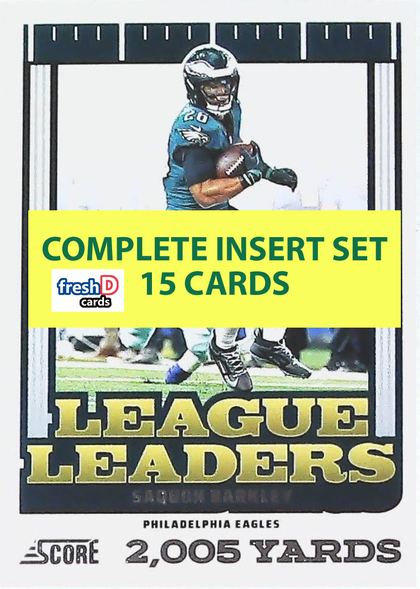 2025 SCORE League Leaders Complete Set 15 Barkley Burrow Gibbs Nix Bowers