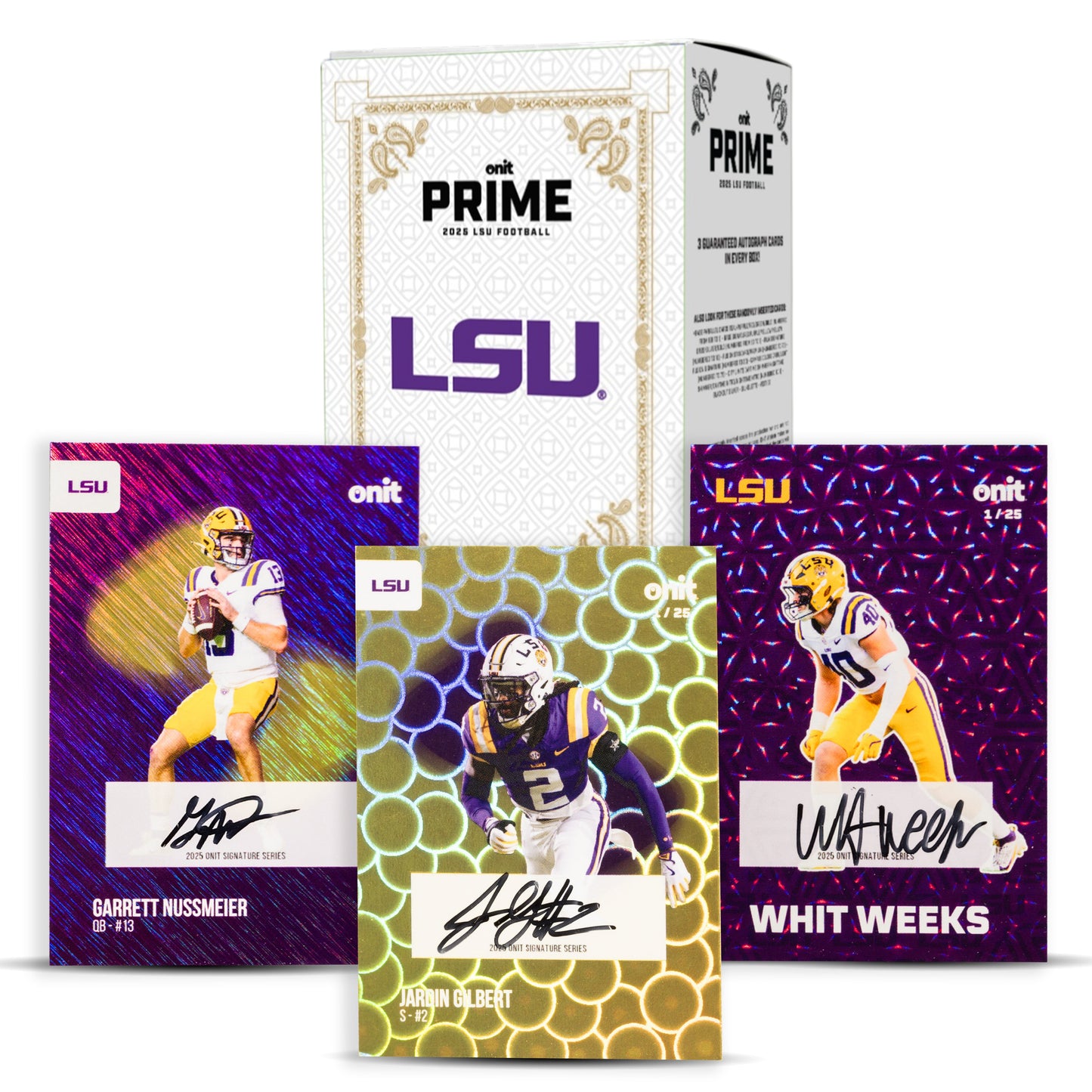 LSU Football 2025 Trading Cards - Prime Box (THREE Guaranteed Autographs)