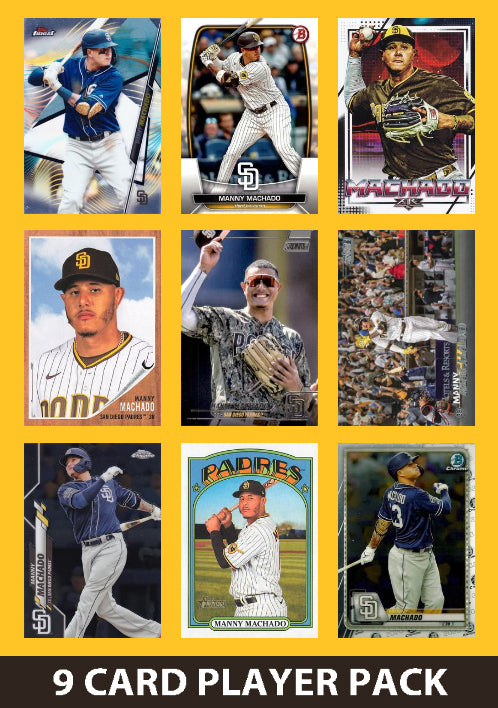 Manny Machado San Diego Padres 9 Card Player Pack 2024 2023 Topps Bowman