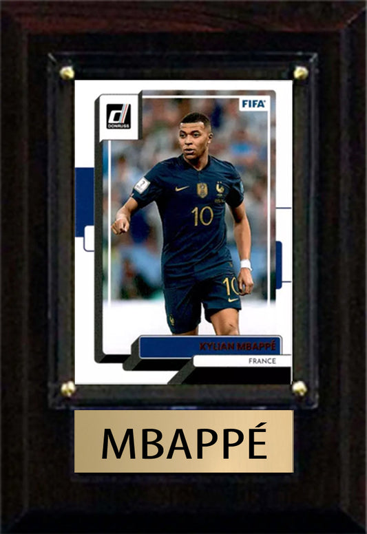 Kylian MBappe 2022 Donruss #51 4x6 Soccer Card Plaque