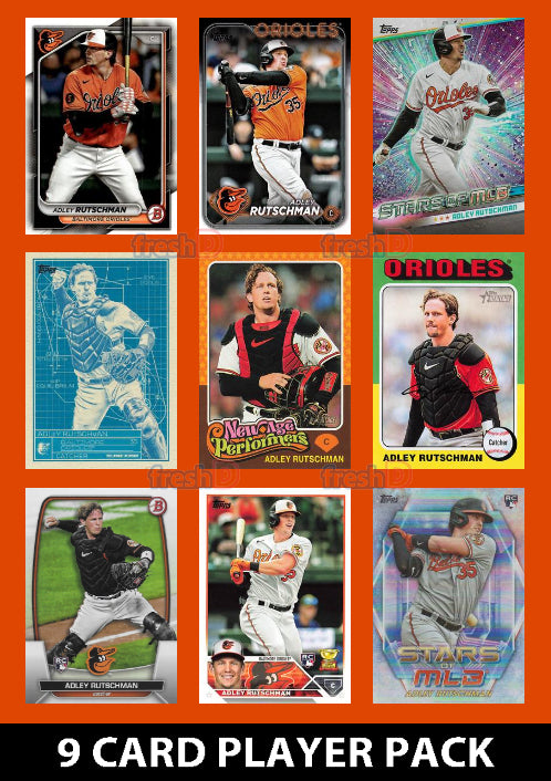 Adley Rutschman Baltimore Orioles 9 Card Player Pack 2025 2024 Topps Bowman