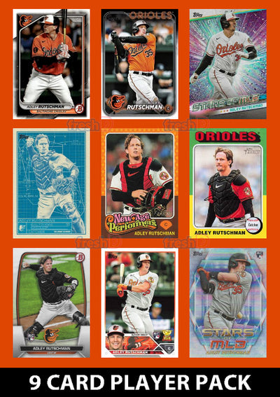 Adley Rutschman Baltimore Orioles 9 Card Player Pack 2025 2024 Topps Bowman