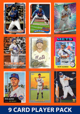 Pete Alonso New York Mets 9 Card Player Pack 2025 2024 Topps Bowman