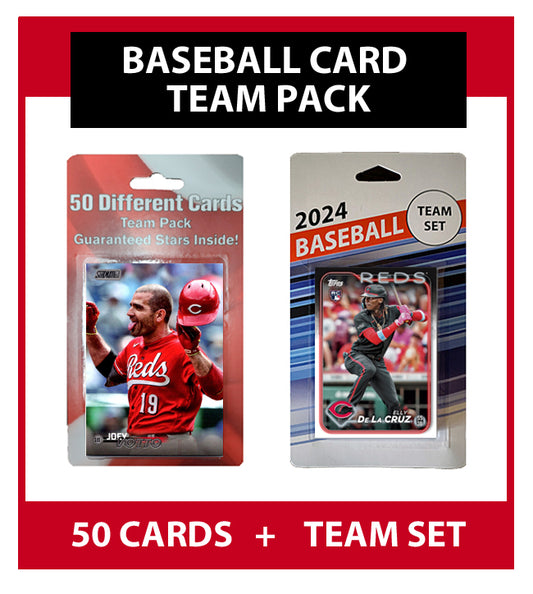 Cincinnati Reds Team Pack 50 Cards + 2024 Topps Team Set