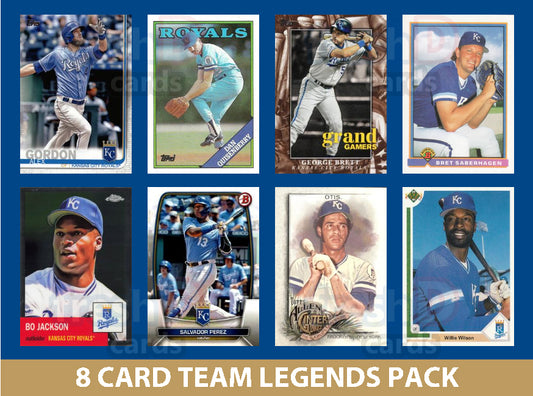 Kansas City Royals 8 Card Legends Pack 2023 2024 Topps Bowman George Brett Bo