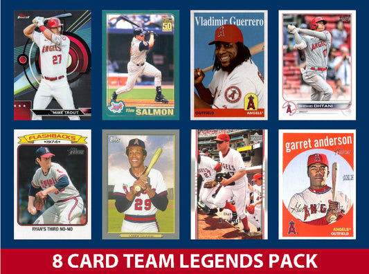 LA Angels 8 Card Legends Pack 2023 Topps Bowman Trout Ohtani Nolan Ryan Erstad