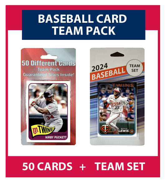 Minnesota Twins Team Pack 50 Cards Kirby Puckett + 2024 Topps Team Set