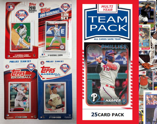 Topps Philadelphia Phillies Team Sets 2013 2012 2011 2010 + Multiyear Pack 2025 Bryce Harper