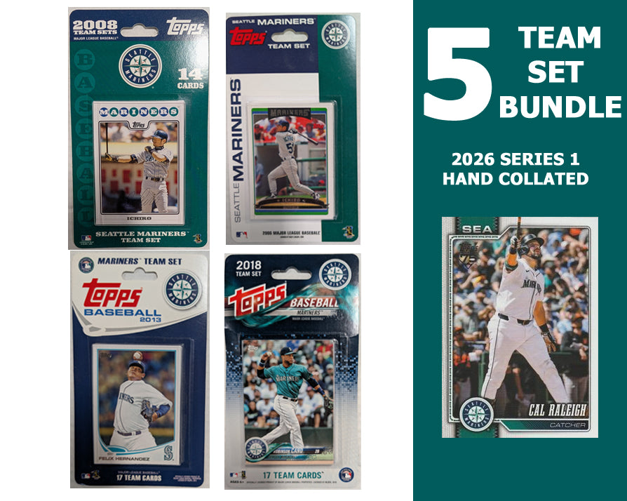 Topps Seattle Mariners Team Sets 2008 2006 2013 2018 + 2026 Series 1 Cal Raleigh  Ichiro Felix