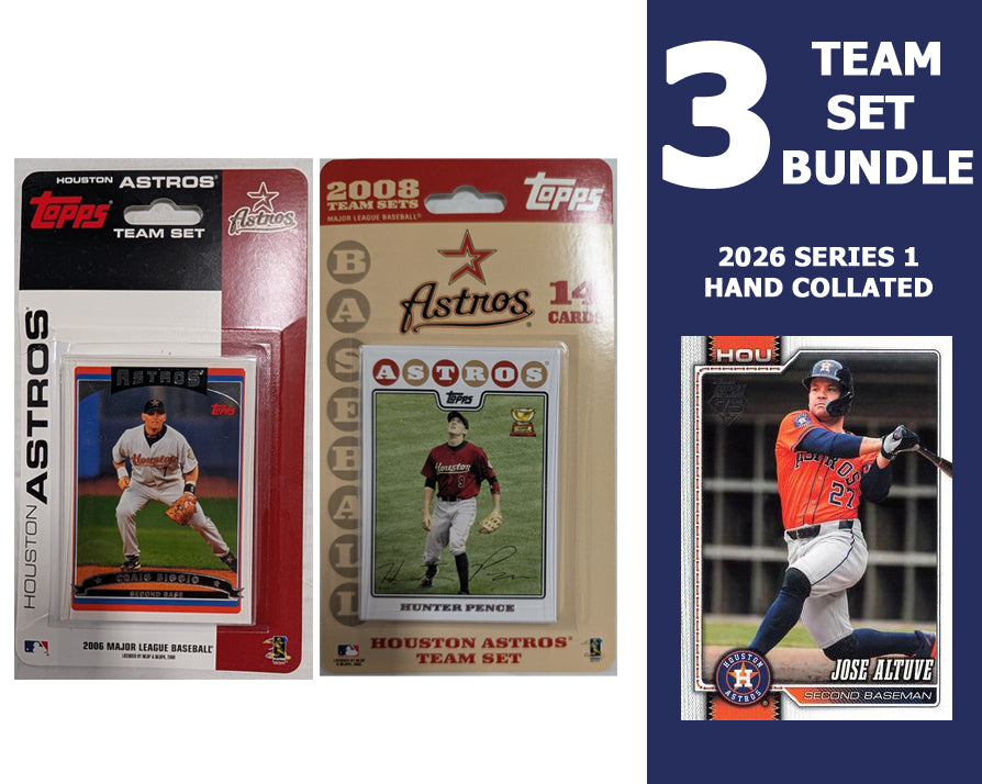 Topps Houston Astros Team Sets 2008 2006 + 2026 Series 1 Altuve Biggio Bagwell