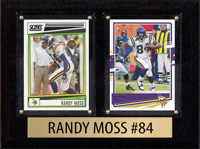 Randy Moss Score Donruss 2025 2024  2 Card 6" x 8" Plaque Minnesota Vikings