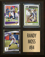 Randy Moss 3 Card Plaque Donruss Fleer Topps 2025 2024 Minnesota Vikings
