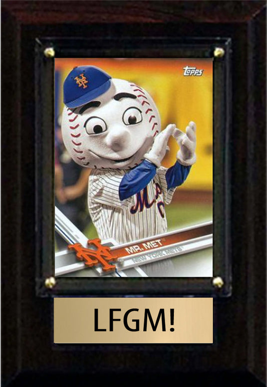 Mr Met 2024 Mets LFGM! 4x6 Plaque - 2017 Topps NYM-2