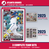 Atlanta Braves Baseball Team Set Multipack - 2026 Topps Series 1 & 2 + 2025 Heritage + 2025 Topps Series 1 - 3 Complete Team Sets - Ronald Acuna Jr.