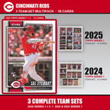 Cincinnati Reds Baseball Team Set Multipack - 2026 Topps Series 1 & 2 + 2025 2024 Topps Series 1 - 3 Complete Team Sets - Sal Stewart