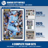 Kansas City Royals Baseball Team Set Multipack - 2026 Topps Series 1 & 2 + 2025 Heritage + 2025 2024 Topps Series 1 - 4 Complete Team Sets - Bobby Witt Jr. & Jac Caglianone