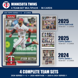 Minnesota Twins Baseball Team Set Multipack - 2026 Topps Series 1 & 2 + 2025 Heritage + 2025 2024 Topps Series 1 - 4 Complete Team Sets - Byron Buxton