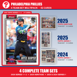 Philadelphia Phillies Baseball Team Set Multipack - 2026 Topps Series 1 & 2 + 2025 Heritage + 2025 2024 Topps Series 1 - 4 Complete Team Sets - Bryce Harper
