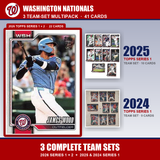 Washington Nationals Baseball Team Set Multipack - 2026 Topps Series 1 & 2 + 2025 2024 Topps Series 1 - 3 Complete Team Sets - James Wood