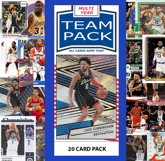 20 Card Multiyear Team Pack Detroit Pistons 2025 2026 2024 Topps Panini Cade Cunningham