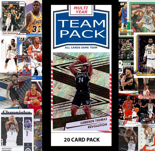 20 Card Multiyear Team Pack Brooklyn Nets 2025 2026 2024 Topps Panini Cam Thomas