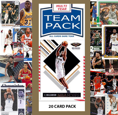 20 Card Multiyear Team Pack New Orleans Pelicans 2025 2026 2024 Topps Panini Zion Williamson