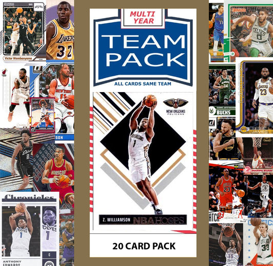 20 Card Multiyear Team Pack New Orleans Pelicans 2025 2026 2024 Topps Panini Zion Williamson