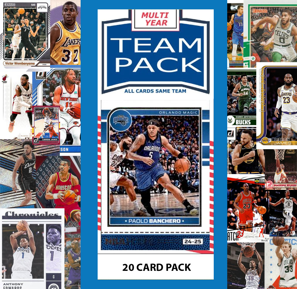 20 Card Multiyear Team Pack Orlando Magic 2025 2026 2024 Topps Panini Paolo Banchero