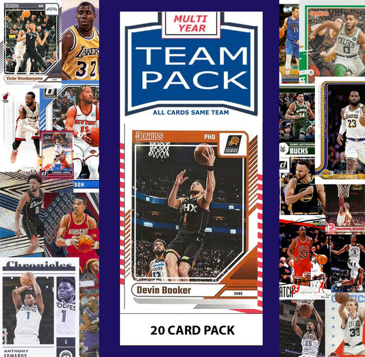 20 Card Multiyear Team Pack Phoenix Suns 2025 2026 2024 Topps Panini Devin Booker