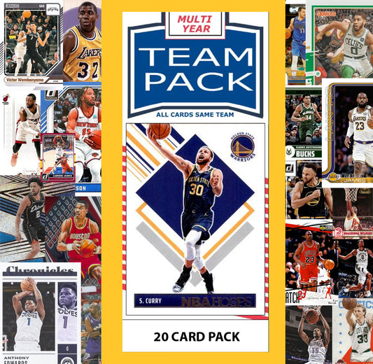 20 Card Multiyear Team Pack GS Warriors 2025 2026 2024 Topps Panini Steph Curry