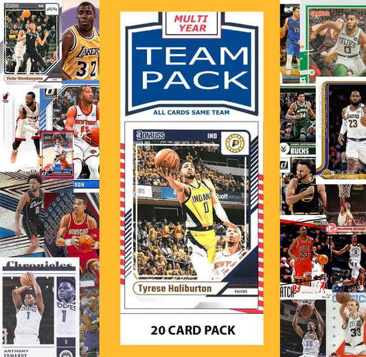 20 Card Multiyear Team Pack Indian Pacers 2025 2026 2024 Topps Panini Haliburton