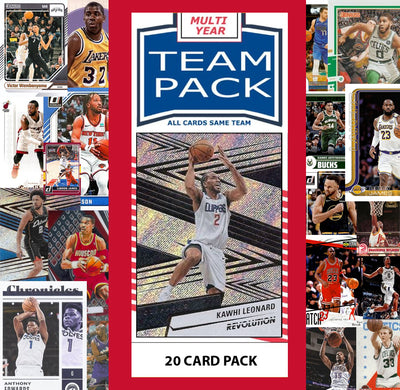 20 Card Multiyear Team Pack Los Angeles Clippers 2025 2026 2024 Topps Panini Kawhi Leonard