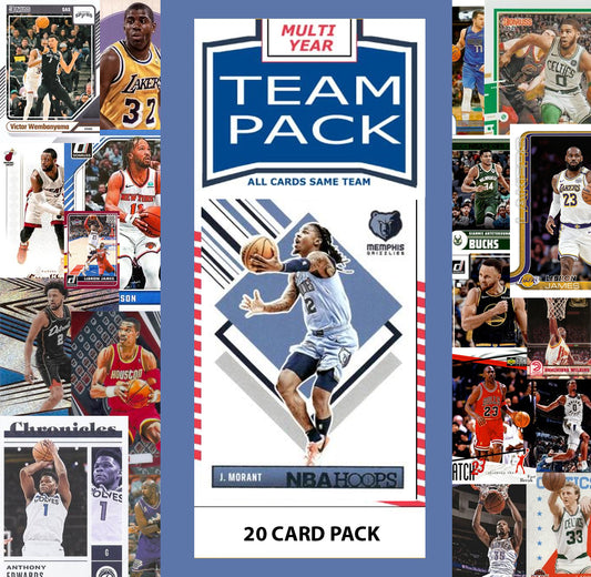 20 Card Multiyear Team Pack Memphis Grizzlies 2025 2026 2024 Topps Panini Ja Morant