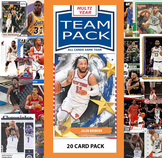 20 Card Multiyear Team Pack New York Knicks 2025 2026 2024 Topps Panini Brunson