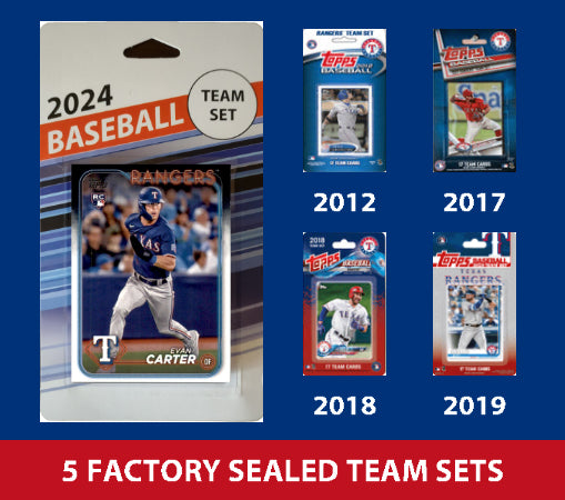 2024 Topps Texas Rangers Team Set MultiPack 2019 2018 2017 2012 Seager Beltre Kinsler