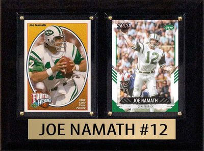 Joe Namath Score Donruss 2025 2024  2 Card 6" x 8" Plaque New York Jets