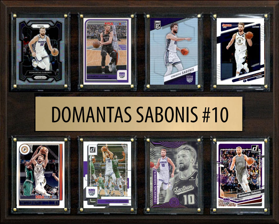 Domantas Sabonis 8 Card Plaque Donruss Hoops Fleer 2023 2024 Sacramento Kings