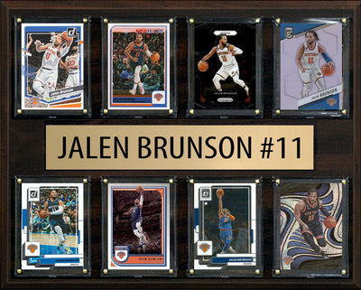 Jalen Brunson #11 8 Card Plaque Donruss Hoops Fleer 2025 2024 New York Knicks