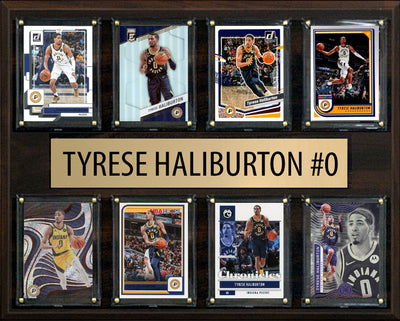 Tyrese Haliburton 8 Card Plaque Donruss Hoops Fleer 2025 2024 Indiana Pacers