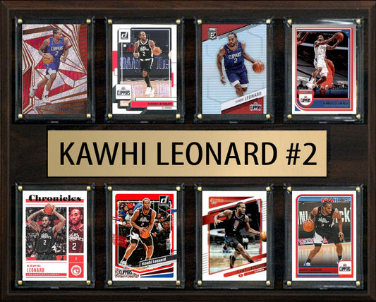 Kawhi Leonard 8 Card Plaque Donruss Hoops Fleer 2025 2024 Los Angeles Clippers