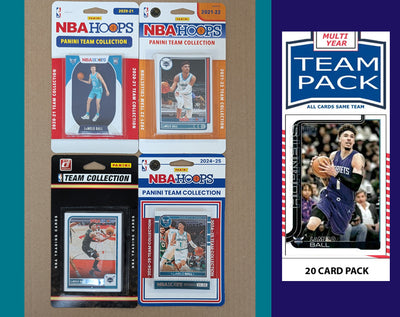 Charlotte Hornets Panini Hoops Team Sets 2025 2024 2023 2022 2021 2020 Lamelo Ball RC 223 + Multiyear Pack 2026 Topps
