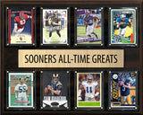 Oklahoma Sooners Legends Plaque 8 Cards Baker Mayfield Billy Sims Bosworth Adrian Peterson
