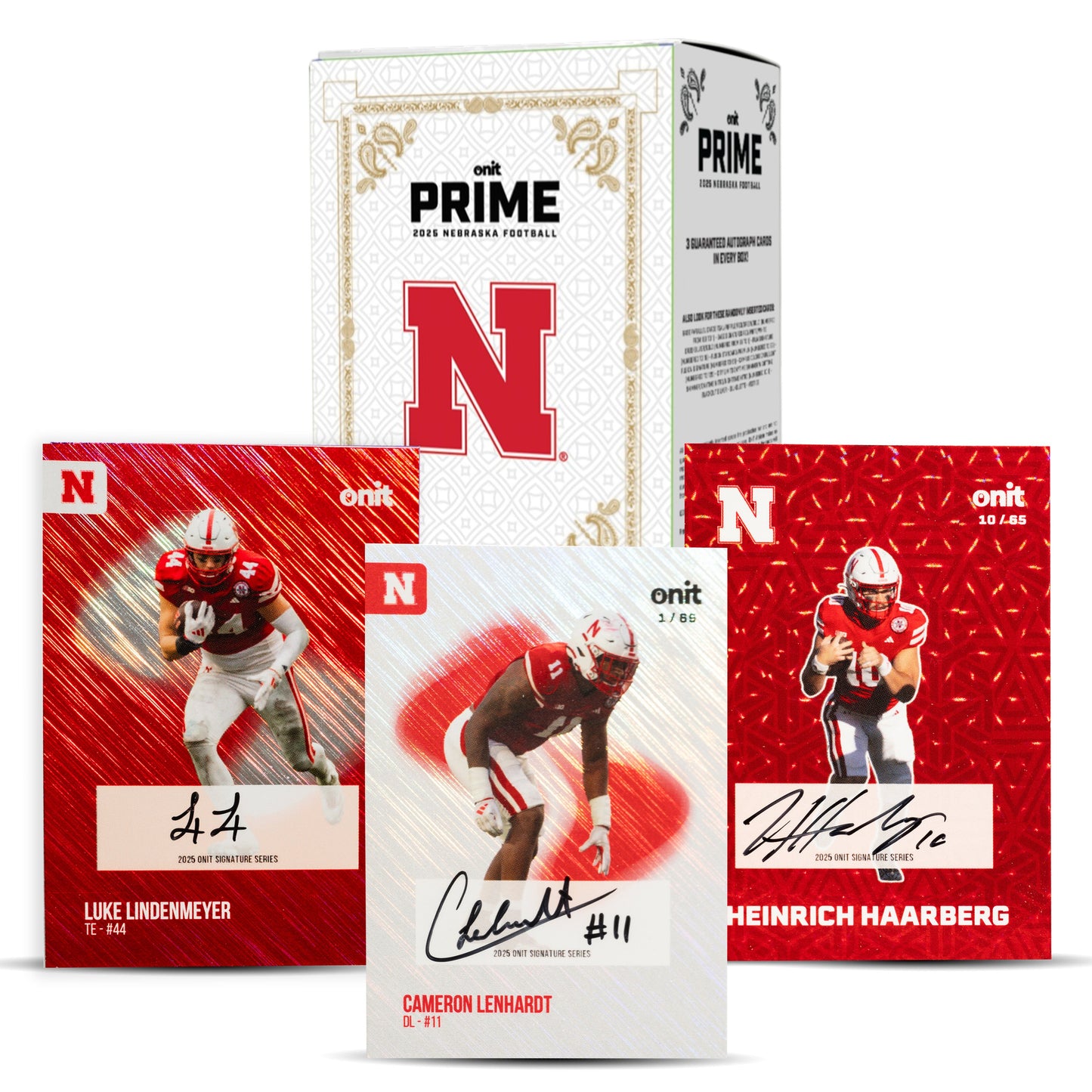 University of Nebraska Football 2025 Trading Cards - Prime Box (THREE Guaranteed Autographs)