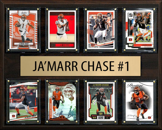 Ja'Maar Chase 8 Card Plaque Donruss Score Panini 2023 2024 CincinnatI Bengals