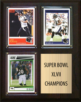 Baltimore Ravens Super Bowl XLVII Champions Fan Gift Plaque 8x10 3 Cards