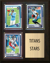 Tennessee Titans Stars 2026 Fan Cave Plaque 8x10 3 Cards - Ward, Ridley, Simmons