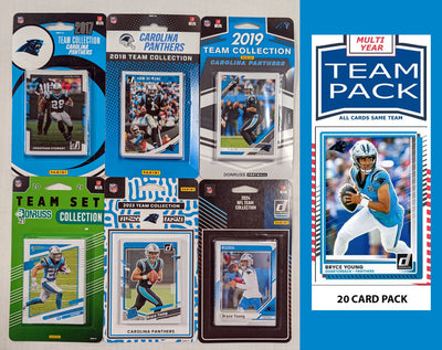 Donruss Carolina Panthers 7 Football Card Team Sets 2024 2023 2021 2019 2018 2017 2025 Bryce Young